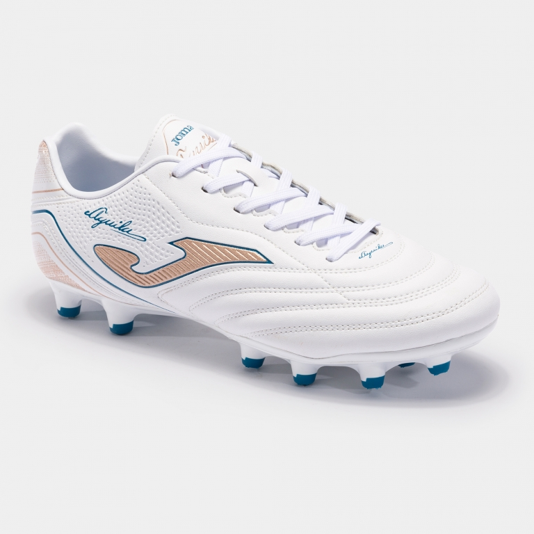 Joma Aguila FG - White/Gold/Royal Mens Footwear White/Gold Mens 8 - Third Coast Soccer