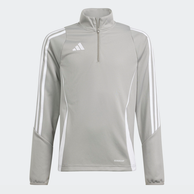adidas Youth Tiro 24 Training Top - Grey/White Jacket - Third Coast Soccer