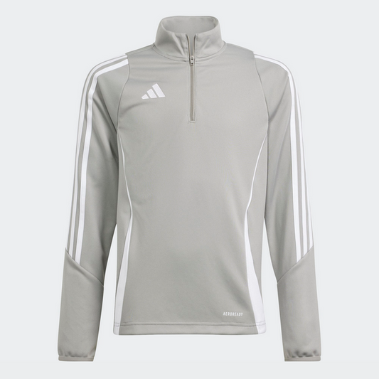adidas Youth Tiro 24 Training Top - Grey/White Jacket - Third Coast Soccer