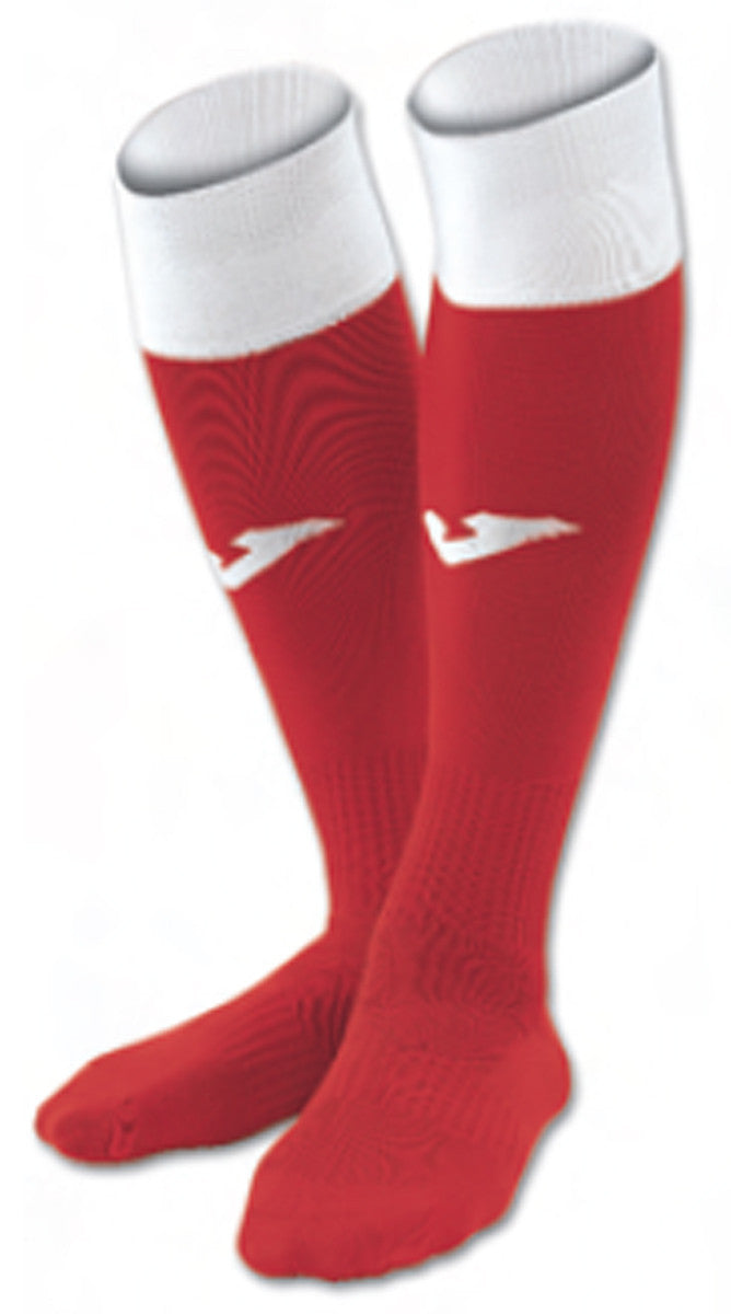Joma Calcio 24 Sock Socks Red/White Medium (8-10, 9-11, Etc.) - Third Coast Soccer