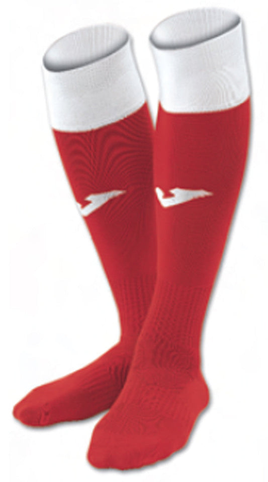 Joma Calcio 24 Sock Socks Red/White Medium (8-10, 9-11, Etc.) - Third Coast Soccer