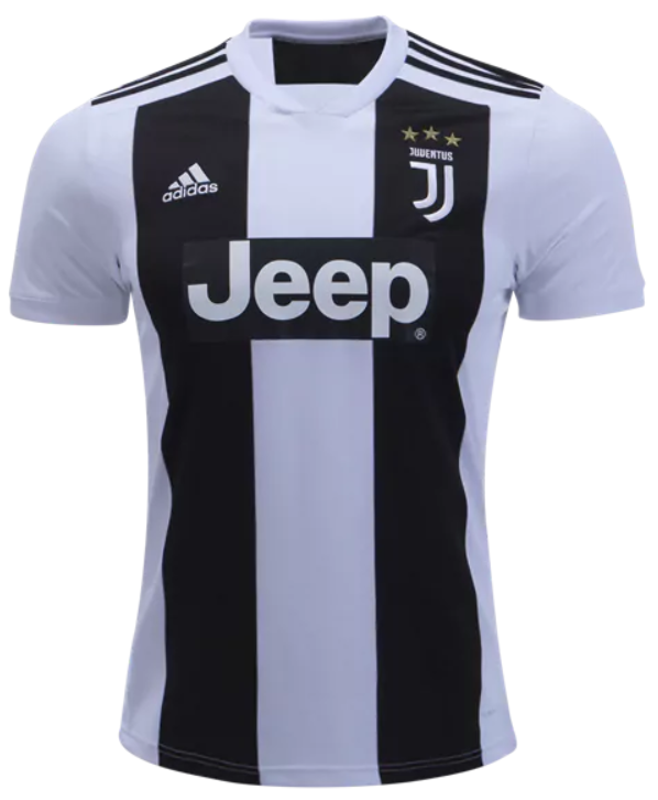 adidas Juventus Home Jersey 18/19 Club Replica Black/White Mens Small - Third Coast Soccer