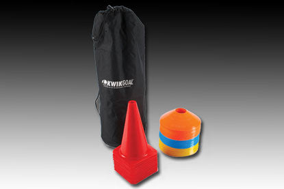 Kwikgoal Cone And Carry Pack Equipment Orange/Yellow/Blue Pack - Third Coast Soccer