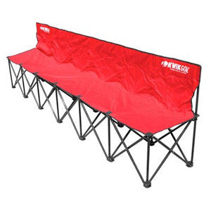 Kwikgoal 6-Seat Kwik Bench - Red Field Equipment Red Each - Third Coast Soccer