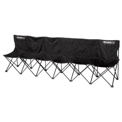 Kwikgoal 6-Seat Kwik Bench - Black Field Equipment Black 6 Seater - Third Coast Soccer