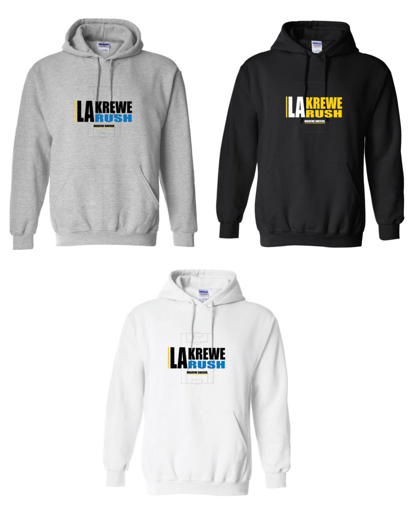 LA Krewe Rush Hoody - Breathe Soccer - Black, Sport Grey or White LA Krewe Rush   - Third Coast Soccer