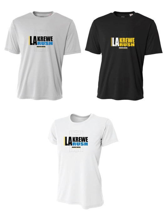 A4 La Krewe-Rush Short-Sleeve Shirt - Breathe Soccer - Black, Silver Or White LA Krewe Rush   - Third Coast Soccer