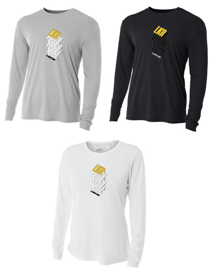 A4 La Krewe-Rush Long-Sleeve Shirt Stack - Black, Silver Or White LA Krewe Rush   - Third Coast Soccer