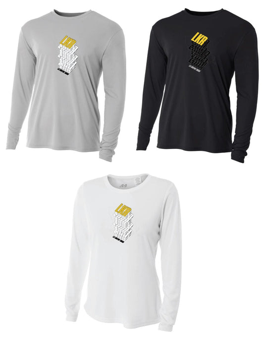 A4 La Krewe-Rush Long-Sleeve Shirt Stack - Black, Silver Or White LA Krewe Rush   - Third Coast Soccer