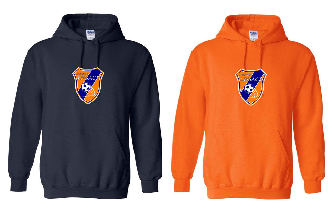 Lafourche Legacy Hoody - Navy or Orange LeFourche Legacy Spiritwear Mens Extra Large Orange - Third Coast Soccer