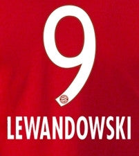 Bayern Munich 15/16 Lewandowski #9 Home Name And Number Set Replica Hero Printing   - Third Coast Soccer