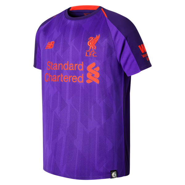 New Balance Youth Liverpool Away Jersey 18/19 Club Replica Youth Small Deep Plum/Alpha Orange - Third Coast Soccer