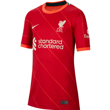 Nike Youth Liverpool FC Home Jersey 21/22 Club Replica Youth Small Gym Red/Bright Crimson/Fossi - Third Coast Soccer