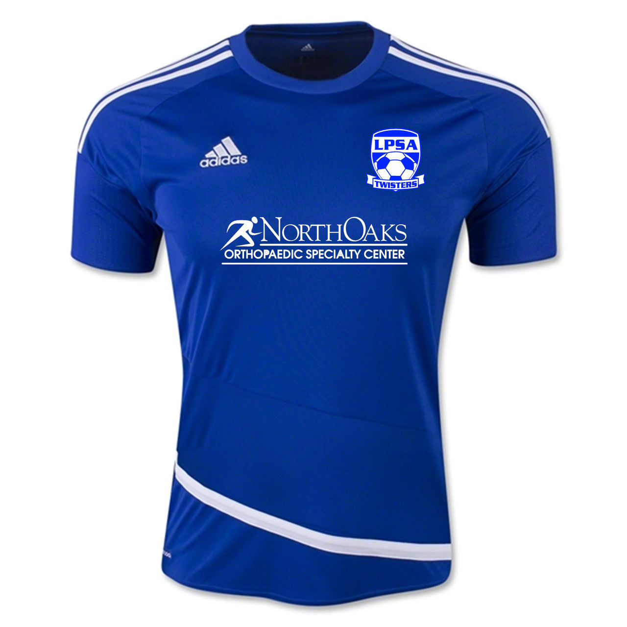 adidas LPSA Regista 16 Jersey - Bold Blue Livingston Parish SA Mens Small Bold Blue/White - Third Coast Soccer