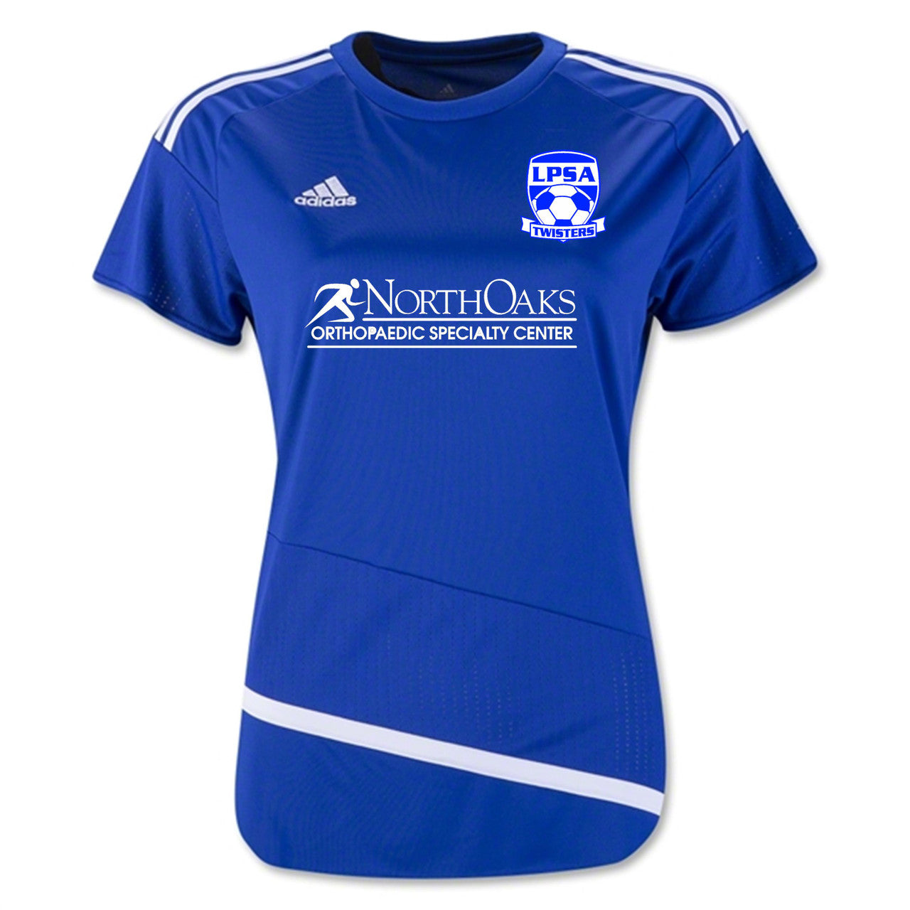 adidas LPSA Women's Regista 16 Jersey - Bold Blue Livingston Parish SA Womens Extra Small Bold Blue/White - Third Coast Soccer
