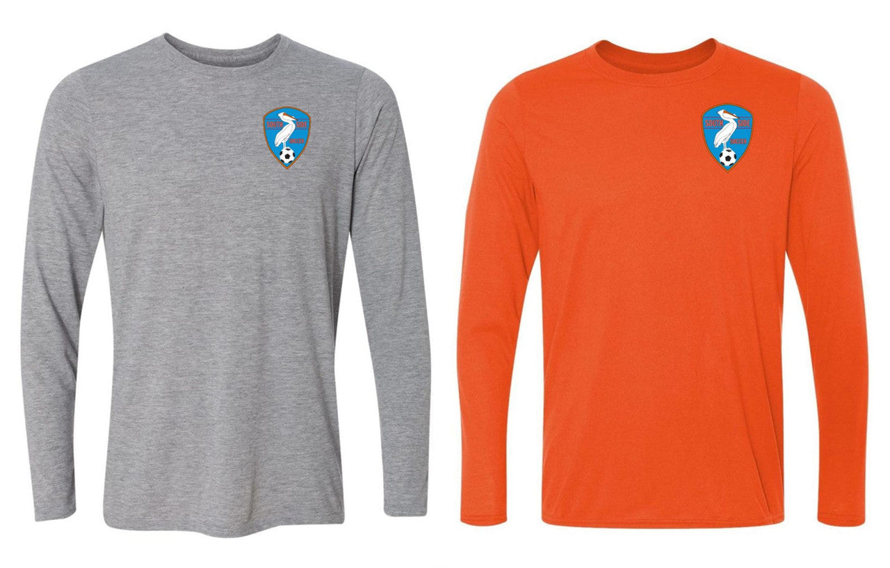 Southside Youth Soccer Long Sleeve T-Shirt SYS Spiritwear Sport Grey Mens Small - Third Coast Soccer