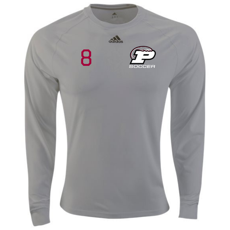 adidas Pmjhs Pre-Match L/S Top - Gray T-Shirts Mens Small  - Third Coast Soccer