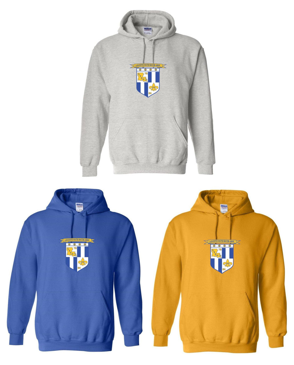 LYSA Hooded Sweatshirt - Royal, Gold or Grey LYSA Spiritwear Royal Mens Small - Third Coast Soccer
