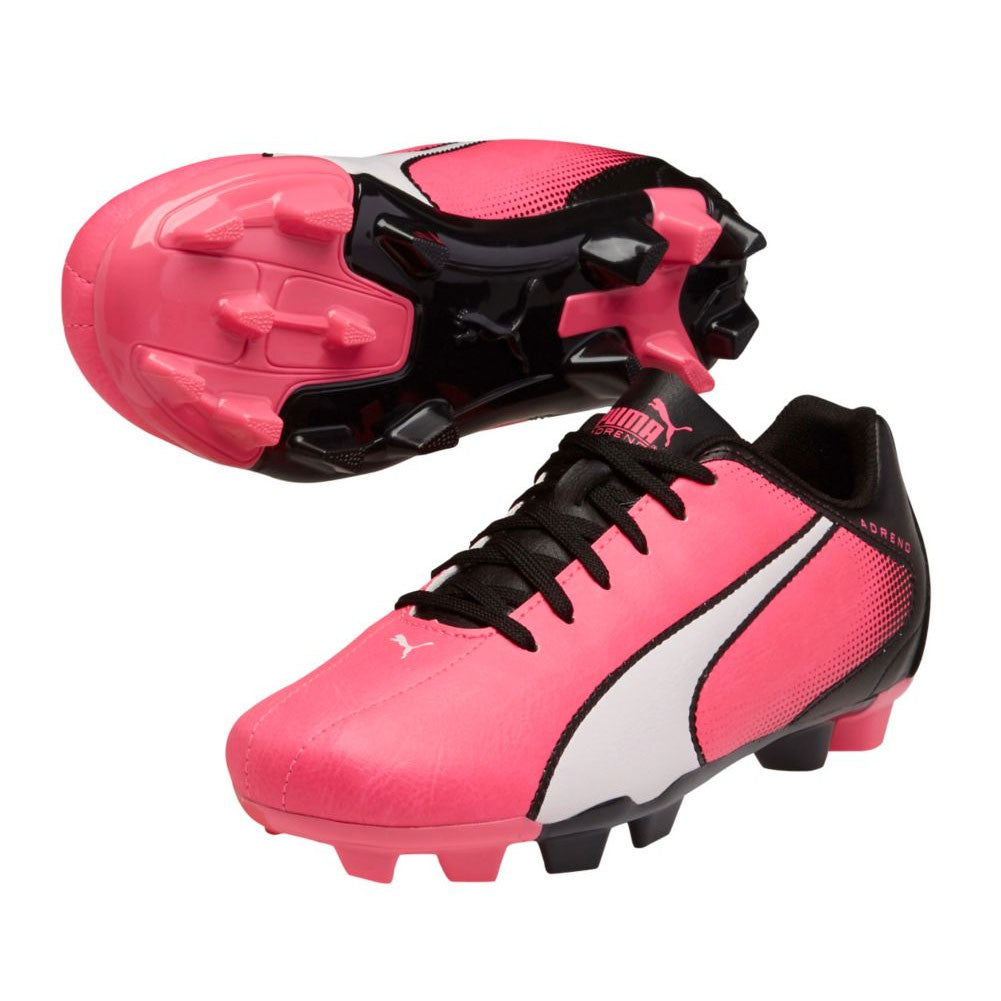 Puma Adreno Fg Jr Youth Firm Ground Black/White/Lava 2.5 - Third Coast Soccer