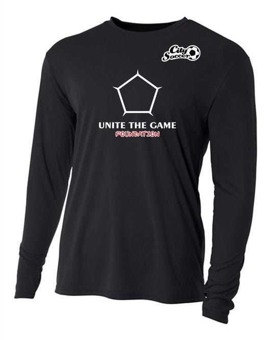 A4 City Soccer Mens Long-Sleeve Performance Shirt City Soccer Mens Small Black - Third Coast Soccer