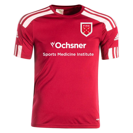 adidas Fire Mens Squadra 21 Jersey - Red Louisiana Fire 2022-2024 Mens Large Team Power Red/White - Third Coast Soccer