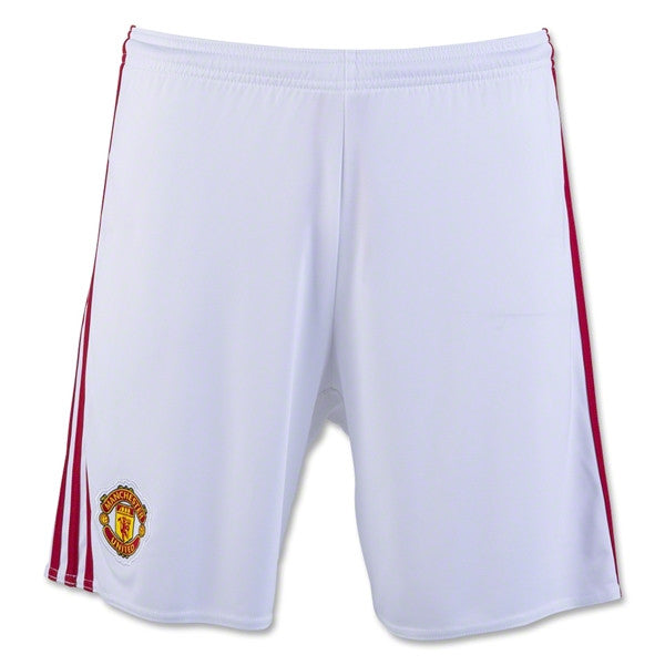 adidas Manchester United Home Short 16/17 Club Replica White/Realred Mens Small - Third Coast Soccer