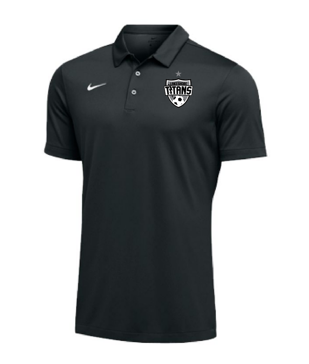 Nike Lakeshore Team Polo - Black Polos Mens Small  - Third Coast Soccer