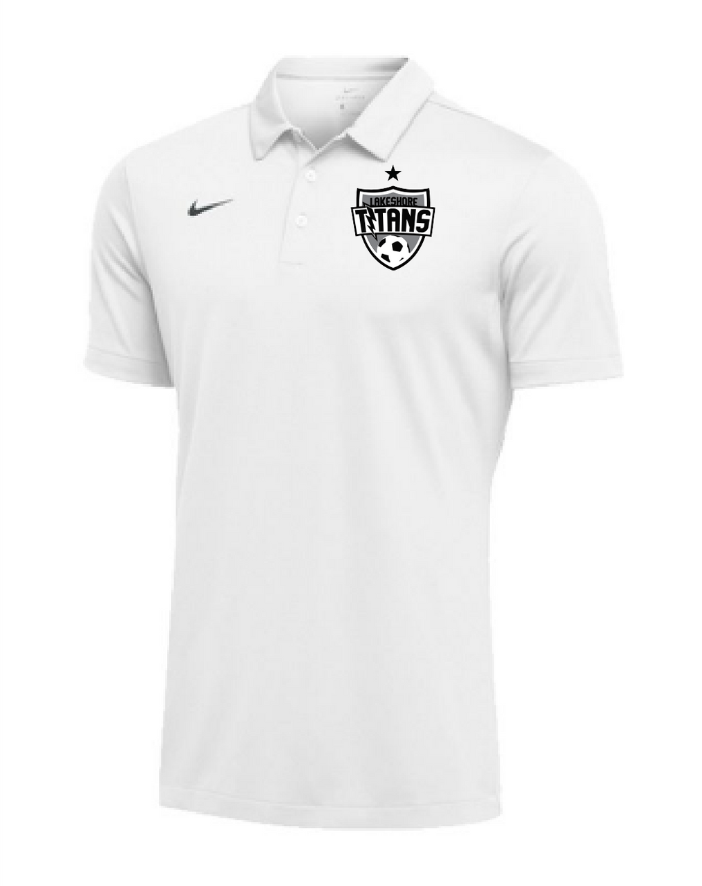 Nike Lakeshore Team Polo - White Polos Mens Small  - Third Coast Soccer