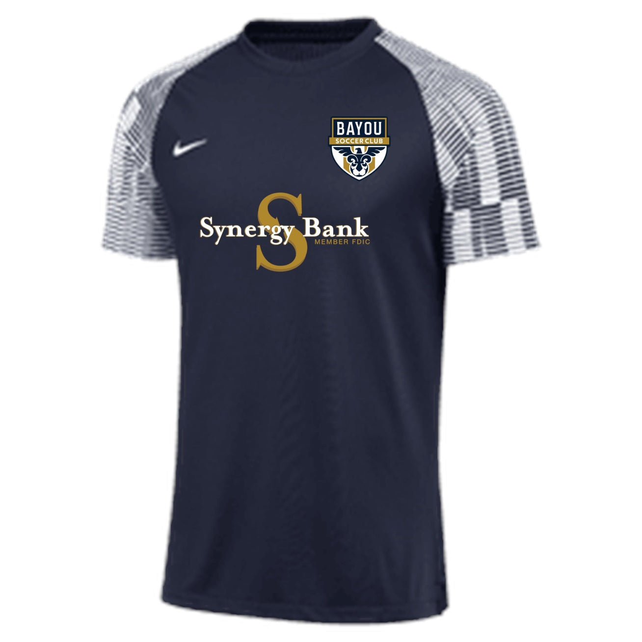 Nike Bayou SC Youth Academy Jersey - Navy Bayou Soccer Club 23-25 Youth Small College Navy/White - Third Coast Soccer
