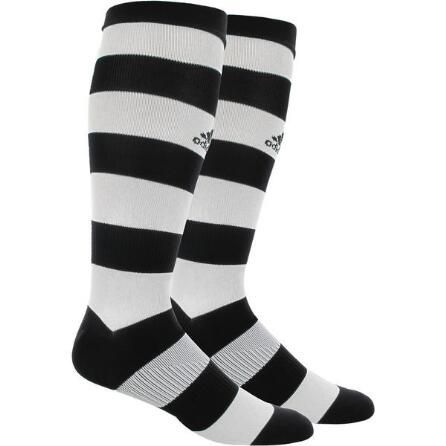 adidas Metro Hoop OTC Sock - Black/White Socks   - Third Coast Soccer