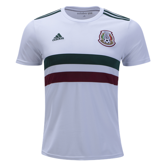 adidas Mexico Youth Away Jersey 2018 International Replica Youth Extra Small White/Cgreen/Cburgu - Third Coast Soccer
