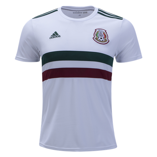 adidas Mexico Away Jersey 2018 Jerseys Mens Small White/Cgreen/Cburgun - Third Coast Soccer