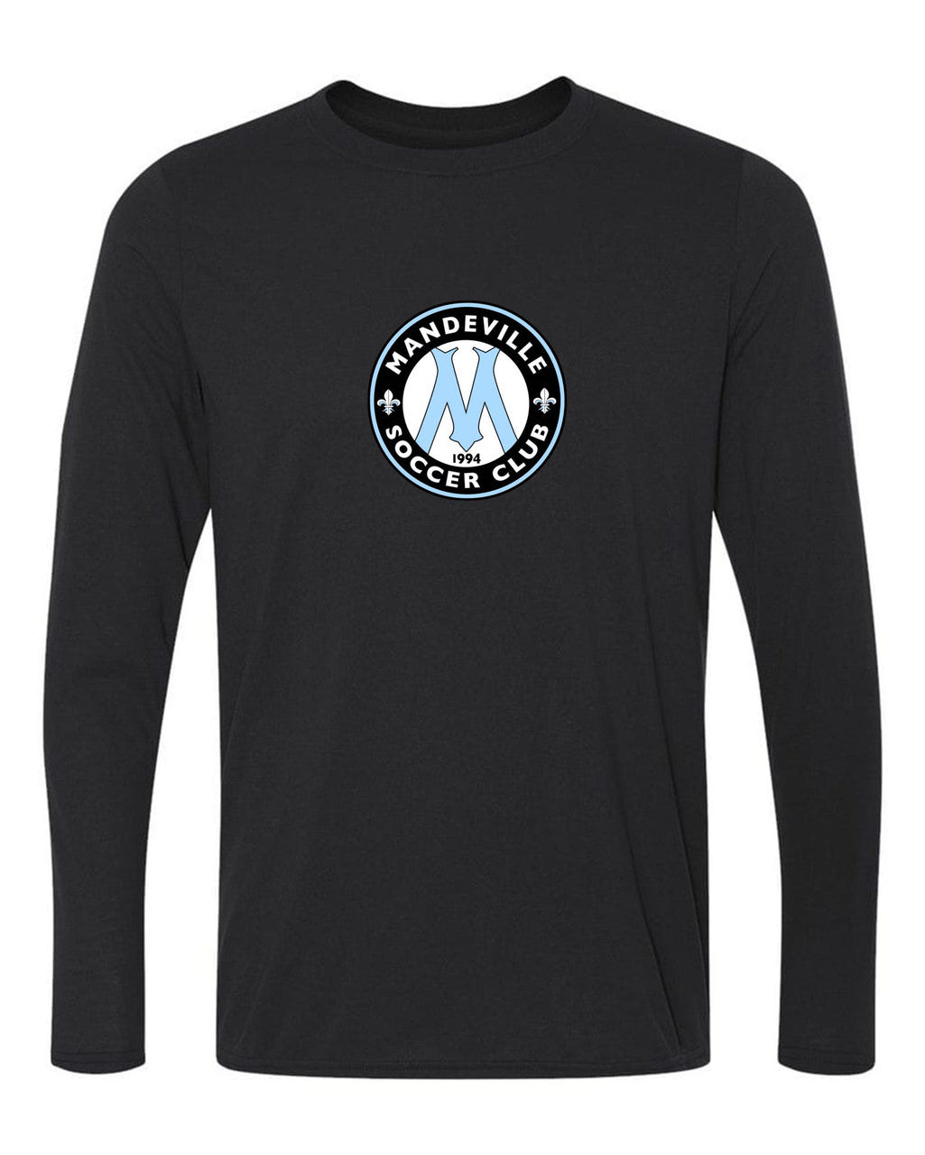 MSC Shield Long-Sleeve T-Shirt - Black, Grey Or Light Blue MSC Spiritwear Black Mens Small - Third Coast Soccer