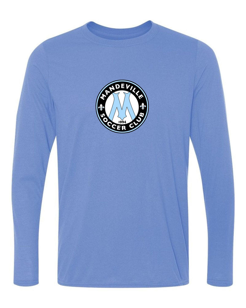 MSC Shield Long-Sleeve T-Shirt - Black, Grey Or Light Blue MSC Spiritwear Blue Mens Small - Third Coast Soccer