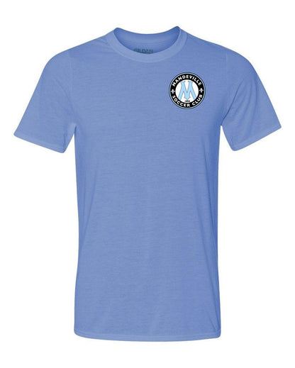 MSC Shield Short Sleeve T-Shirt - Black, Grey Or Light Blue MSC Spiritwear Blue Mens Small - Third Coast Soccer
