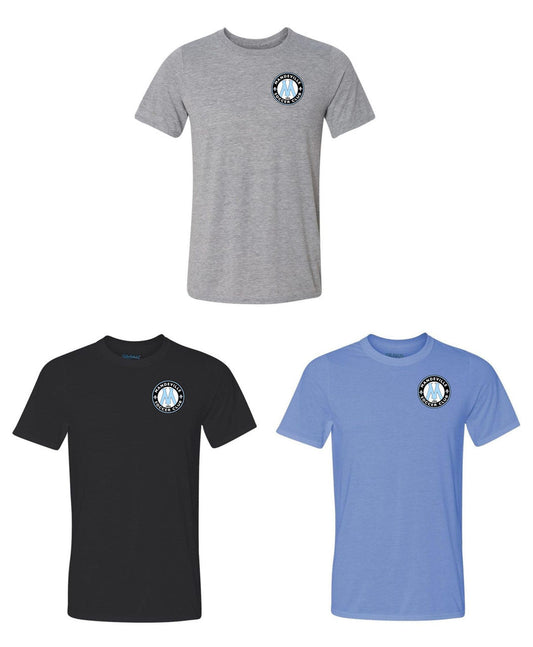 MSC Shield Short Sleeve T-Shirt - Black, Grey Or Light Blue MSC Spiritwear   - Third Coast Soccer