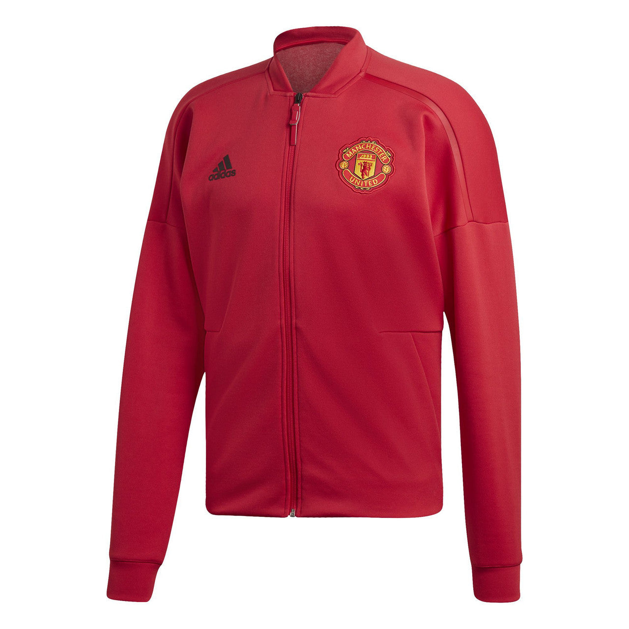 adidas Manchester United ZNE Jacket 18/19 Club Replica Mens Small Real Red/Black - Third Coast Soccer