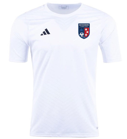 adidas HFC Men's Campeon 23 Jersey - White Hattiesburg FC 2023-2025 White/White Mens Small - Third Coast Soccer