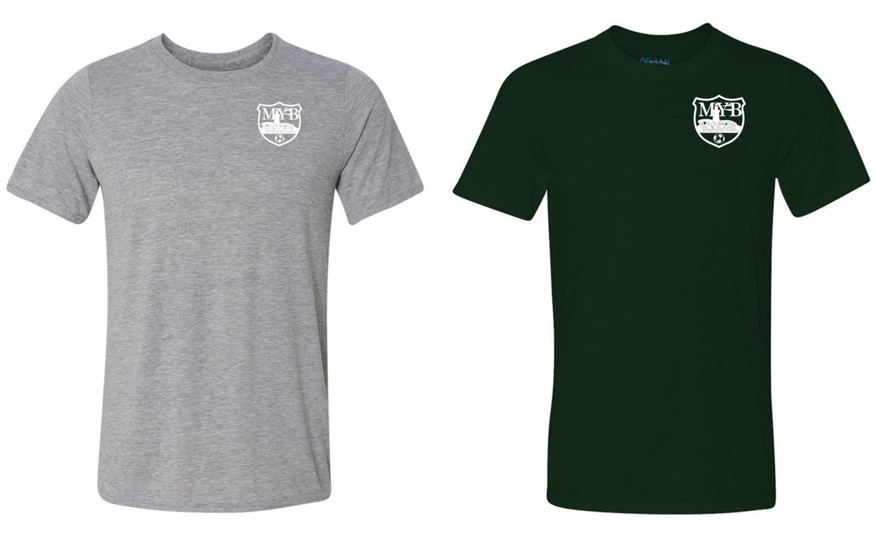 MYB SS T-shirt - Dark Green or Sport Grey Training Wear   - Third Coast Soccer