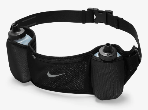 Nike Flex Stride Double Bottle Belt 24oz - Black/Silver Player Accessories   - Third Coast Soccer