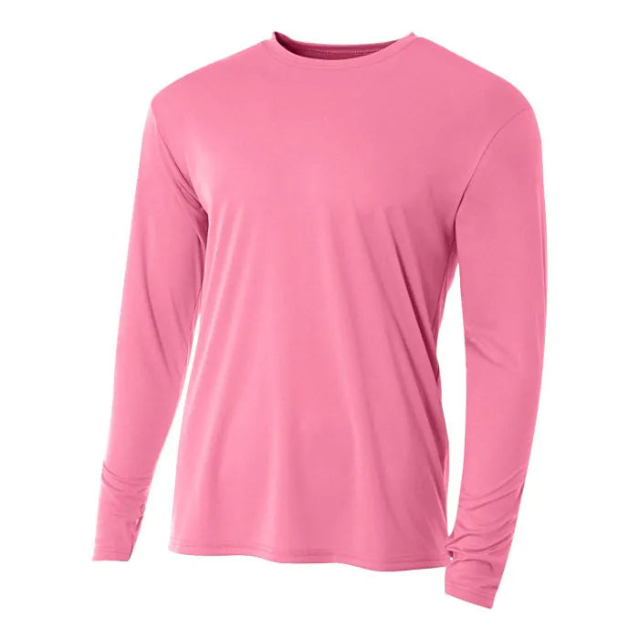 A4 Cooling Perf L/S Crew Training Wear Pink X-Small - Third Coast Soccer