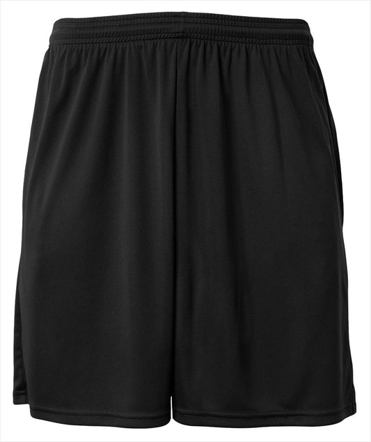 A4 7" Cooling Shorts with Pockets Shorts Black Mens Small - Third Coast Soccer