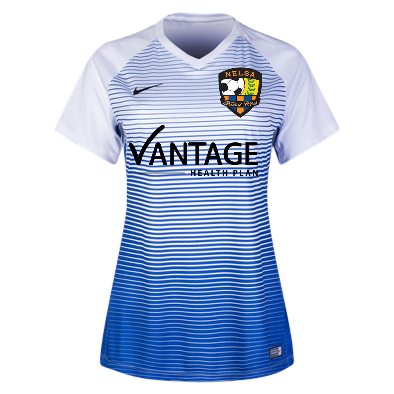Nike NELSA Women's Precision IV Jersey NELSA White/Game Royal Womens Extra Small - Third Coast Soccer