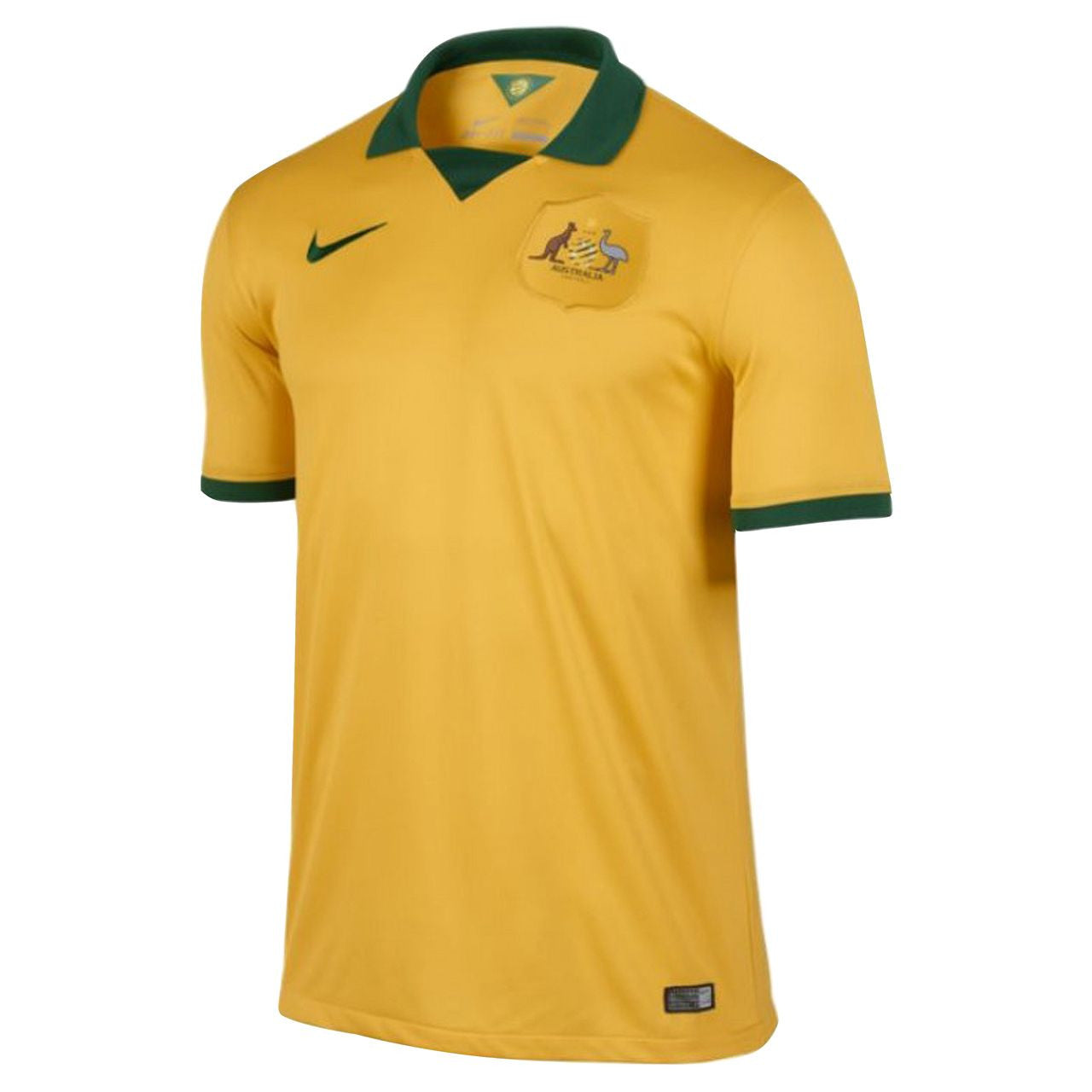Nike Australia Home Jersey 14/15 International Replica Sport Gold/Dark Cypress Small - Third Coast Soccer