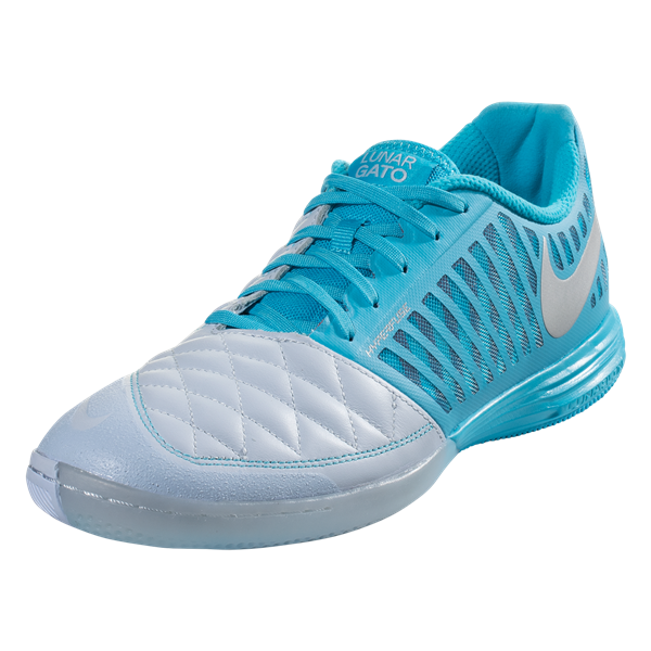 Nike Lunar Gato II IC - Half Blue/Metallic Silver/Blue Fury Mens Indoor Mens 6.5 Half Blue/Metallic Silver/Blue - Third Coast Soccer