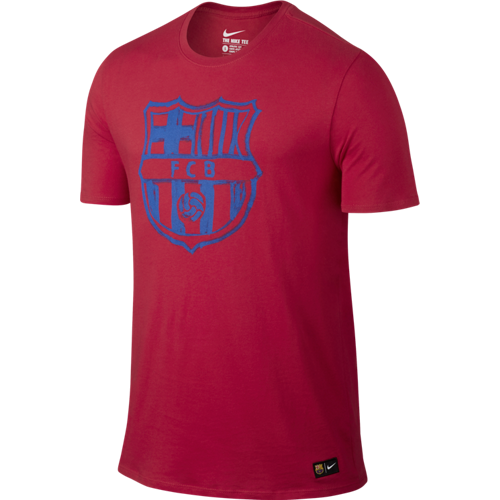 Nike Barcelona Crest T-Shirt 16/17 T-Shirts Prime Red/Prime Re Mens Small - Third Coast Soccer
