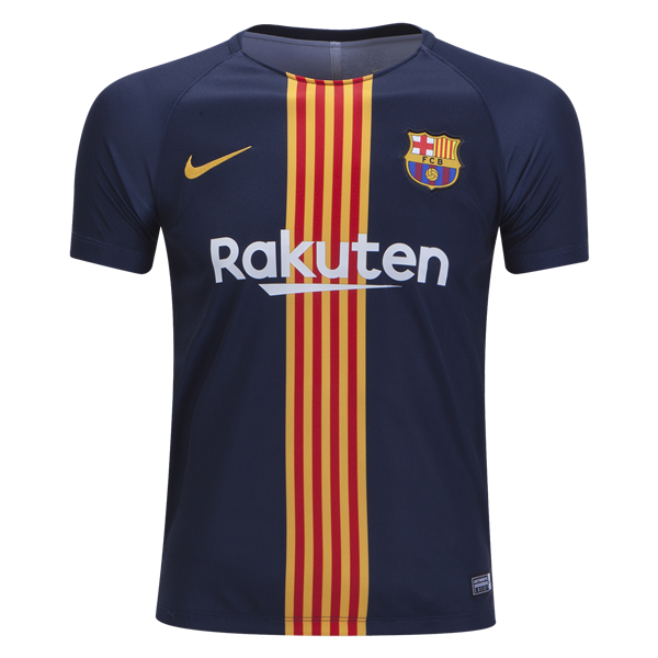 Nike Barcelona Youth Squad Jersey 18/19 Club Replica Obsidian/University Gold Youth Small - Third Coast Soccer