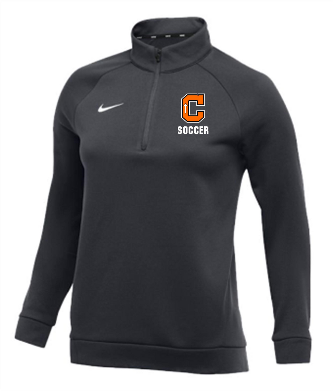 Nike Catholic BR Women's 1/4 Zip Therma Top - Anthracite Catholic HS BR Womens Extra Small Anthracite - Third Coast Soccer