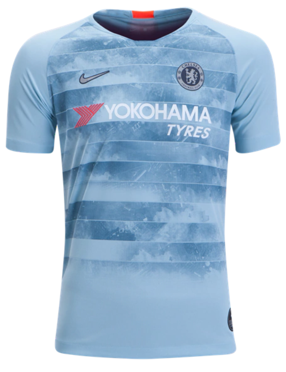 Nike Youth Chelsea Fc 3Rd Jersey 18/19 Club Replica Youth Small Ocean Bliss/Metallic Silver - Third Coast Soccer
