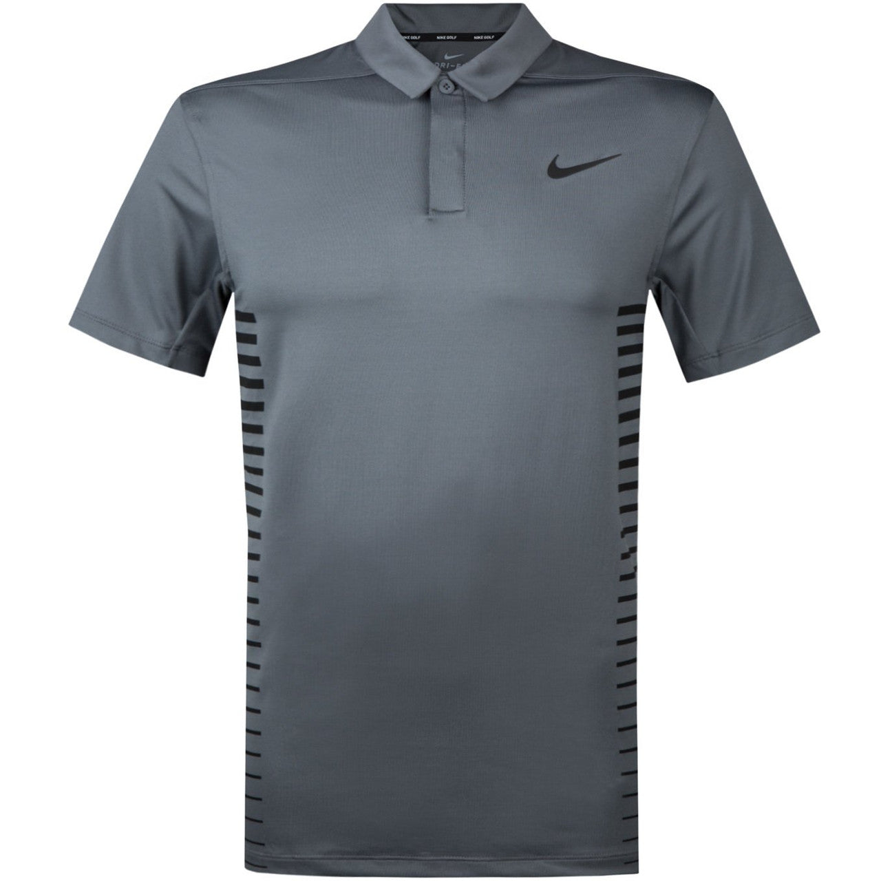 Nike Dry Print Victory Golf Polo - Dark Grey/Black Polos Dark Grey/Black Mens Small - Third Coast Soccer
